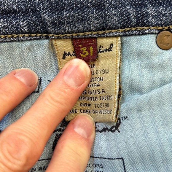 7 Seven for All Mankind Wide Leg Flare Low Rise Dojo 31 Style# U115079U-079U Y2K - Picture 12 of 16